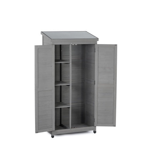 Outdoor Lockers Metal Tops, Garden Storage Sheds, Outdoor Wood High Canopy For Patio Patio Terraces